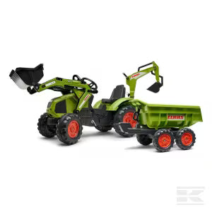 F1010W Claas loader digger with rear excavator and Maxi tipping trailer