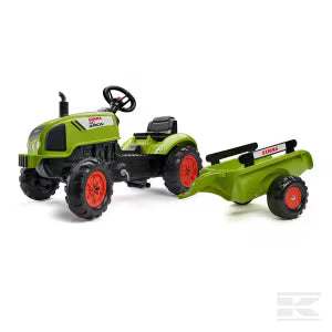 F2041C Claas tractor with trailer and opening bonnet