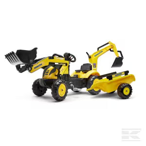 F2076N Komatsu pedal-powered loader digger with backhoe and trailer