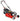 A red and black Cobra lawn mower with a silver engine cover, black wheels, and a black grass bag, shown on a solid white background. Greenstripe