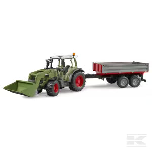 U02182 Fendt Vario 211 with frontloader and tipping trailer
