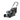 A Hayter electric lawn mower in dark gray and black, featuring a grass bag, rear handle, and front deck with the Hayter brand name clearly visible, set against a plain white background. Greenstripe