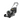 A HAYTER harrier 41 pro cordless electric lawnmower in black and gray, shown from a three-quarters angle on a solid white background. Greenstripe