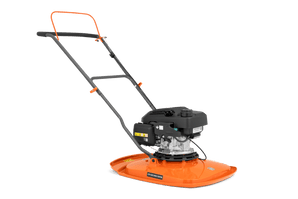 An orange Husqvarna GX 560 lawn mower with a black handle and accents. Greenstripe